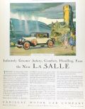 1928 LaSalle Ad ~ Greater Safety & Comfort