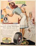 1941 General Tires Ad ~ Robert Reid Pinup Style Art