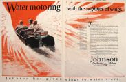 1928 Vintage Johnson Outboard Motor Ad ~ Swiftness of Wings