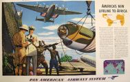 1941 Pan Am Airways Ad ~ New Lifeline to Africa