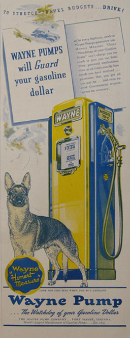 1941 Vintage Wayne Gas Pumps Ad