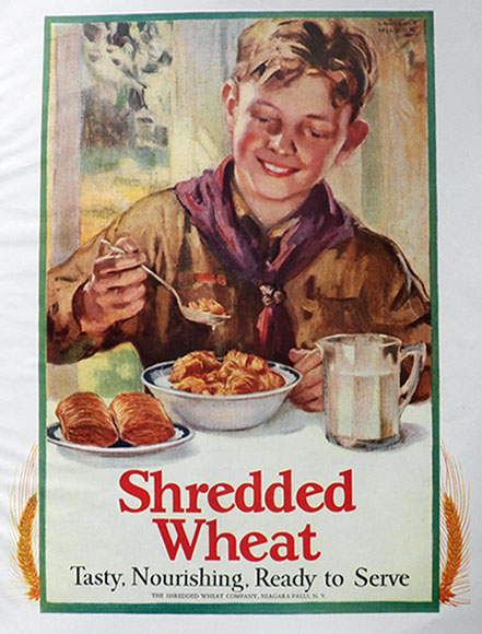 1927 Shredded Wheat Ad ~ Boy Scout ~ Lawrence WIlbur