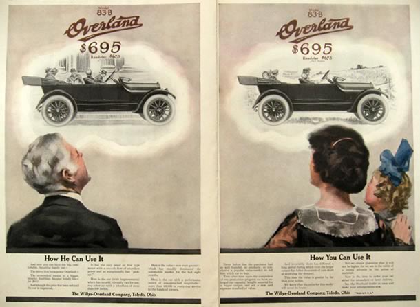 1916 Willys Overland Ad Model 83B 2 Pages