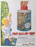 1960 Vintage Esso Picnic Jug Thermos Ad ~ Skotch Kooler