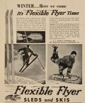 1939 Vintage Flexible Flyer Sled & Ski Ad