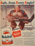 1940 Mobiloil Ad ~ Frederic Stanley Hockey Kid
