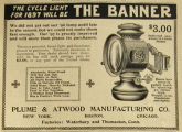1897 The Banner Bicycle Lamp Ad
