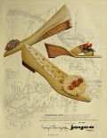 1958 Vintage Joyce California Straw Shoes Ad