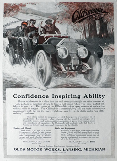 1911 Oldsmobile Autocrat Ad ~ Confidence Inspiring