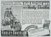 1939 Harley Davidson Ad ~ See the World's Fair
