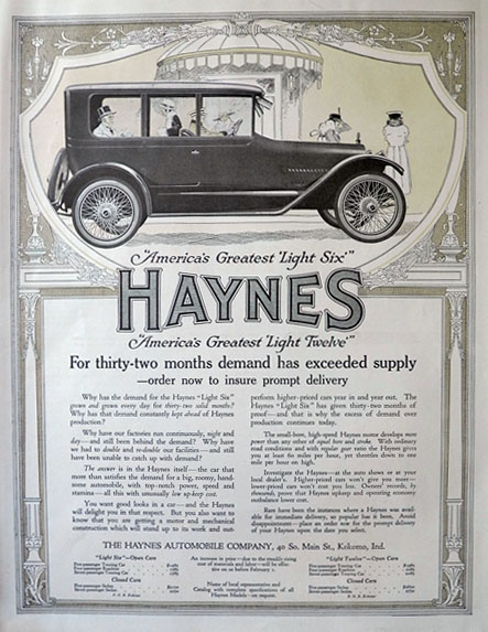 1916 Haynes Light Six Car Ad ~ Demands Exceed Supply