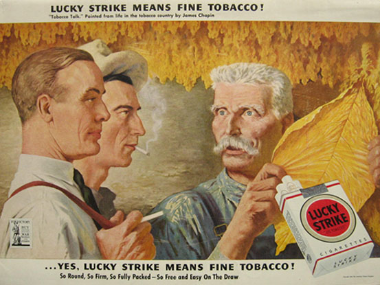 1943 Lucky Strike Cigarettes Ad ~ James Chapin Art