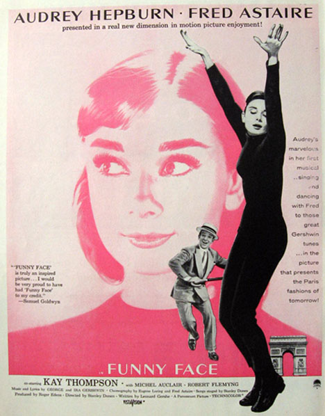 1957 Movie Ad ~ Funny Face ~ Audrey Hepburn