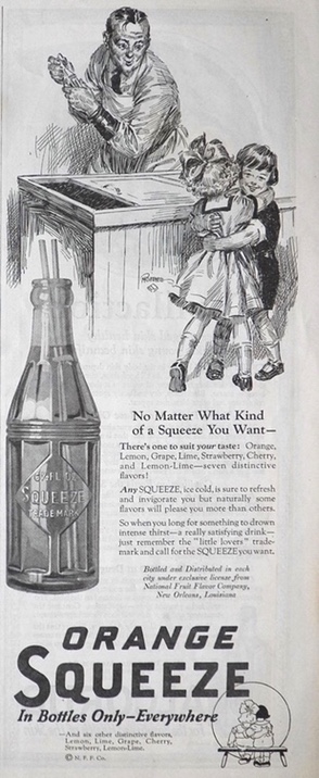 1924 Orange Squeeze Ad ~ What Kind of Squeeze