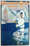 1919 Clicquot Club Ginger Ale Ad ~ Eskimo on Iceberg