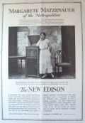1916 New Edison Phonograph Ad ~ Margarete Matzenauer Photo