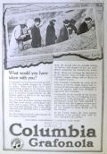 1918 Columbia Grafonola Ad ~ Bombed by the Germans