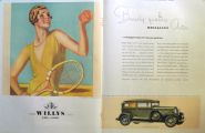 1931 Willys Overland Ad ~ Woman Tennis Player