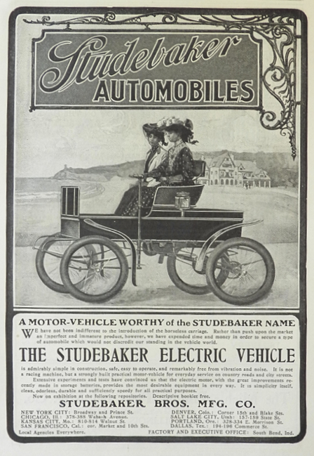 1902 Studebaker Electric Vehicle Ad ~ Worthy of the Name