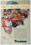 1928 Firestone Tires Vintage Ad ~ Polo Match