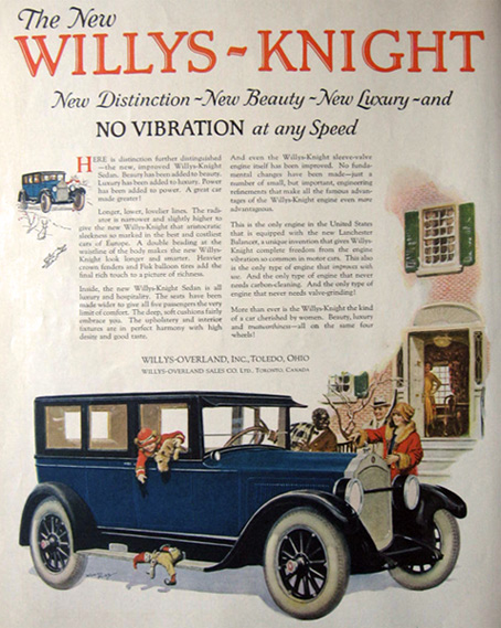 1925 Willys Knight Sedan Ad ~ Norman Price