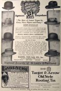 1907 Hawes Von Gal Men's Hat Ad