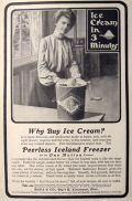1902 Antique Peerless Iceland Freezer Ice Cream Maker Ad