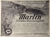 1908 Marlin 22 Caliber Repeating Rifle Ad ~ Squirrel