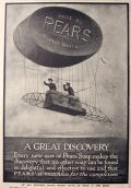 1906 Pears Soap Ad ~ Airship