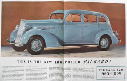 1935 Packard 120 Sedan Ad ~ Powder Blue