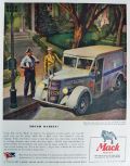 1943 Mack Truck Ad ~ Peter Helck Dairy Truck