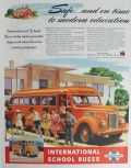 1948 International School Bus Ad ~ Safe & On Time