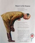 1943 WWII Texaco Gas Ad ~ Report to the Emperor