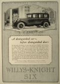 1926 Willys Knight Six Automobile Ad