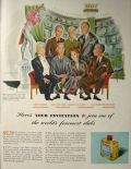 1947 Aqua Velva After Shave Ad ~ Alajalov Caricatures