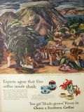 1946 Chase & Sanborn Ad ~ Coffee Pickers ~ Doris Rosenthal