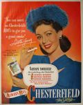 1948 Chesterfield Cigarettes Ad ~ Loretta Young