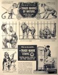 1948 Ethyl Gasoline Ad ~ Circus Monkeys
