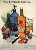 1966 Four Roses Whiskey Ad ~ Vintage Seltzer Bottle