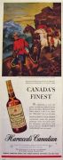 1949 Harwood's Canadian Whiskey Ad ~ Canadian Mountie