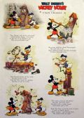 1937 Disney's Mickey Mouse Cartoon Page ~ Clock Cleaners