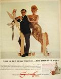 1966 Smirnoff Vodka Ad ~ Woody Allen & Monique Van Vooren