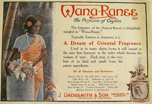 1915 Wana-Ranee Perfume of Ceylon Ad