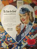 1947 Council on Candy Ad ~ Woman Soldier