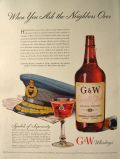 1941 G&W Whiskey Ad ~ Royal Candian Air Force Cap