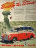1945 International Truck Ad ~ Brink's ~ Buy War Bonds