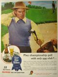 1945 Pabst Beer Ad ~ Championship Golf