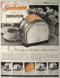 1947 Retro Sunbeam Toaster Ad ~ "Pops Up" the Toast