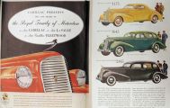 1936 Cadillac, Fleetwood, La Salle Ad ~ Two Pages