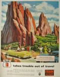 1954 Fram Filters Ad ~ Garden of the Gods, CO